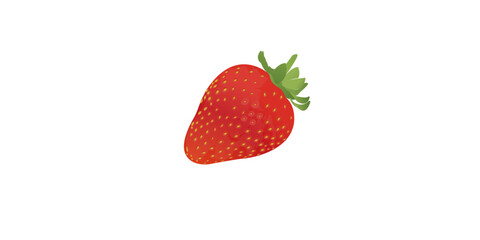 Strober Realism art vector. Strawberry Fruit Vector Illustration 
Whole strawberry.