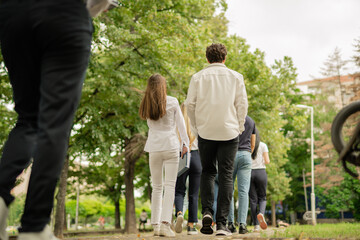 University students outside