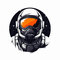Esport vector logo astronaut, astronaut icon, astronaut head, vector, sticker, cosmonaut, spaceman