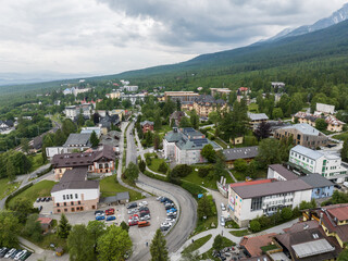 Aerial view of Stary Smokovec in Slovakia