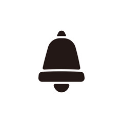 Jingle bell icon.Flat silhouette version.