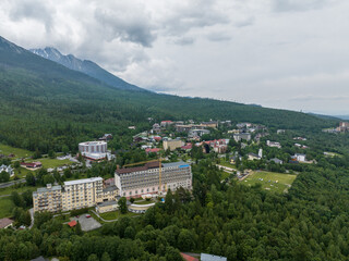 Fototapeta na wymiar Aerial view of Stary Smokovec in Slovakia