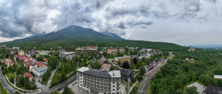 Aerial view of Stary Smokovec in Slovakia