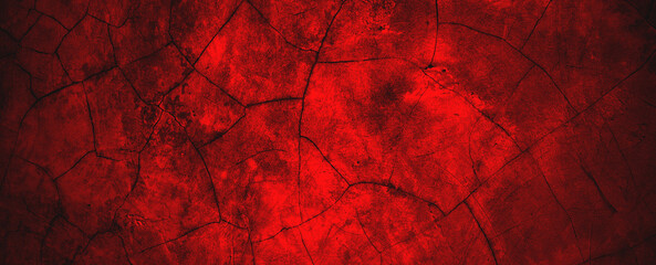 Red and black horror background. Red Grunge wall texture. Dark red grunge background. Horror Cement texture
