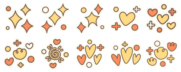 Cute Doodle Sticker Sparkle