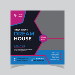 Creative Postcard design with modern