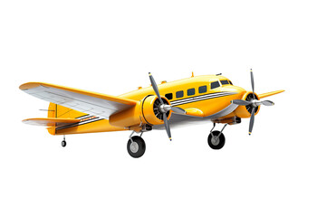 Very beautiful airplane in flight isolated on white background PNG