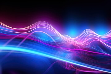 abstract futuristic background with pink blue glowing neon moving high speed wave lines and bokeh lights. Data transfer concept Fantastic wallpaper