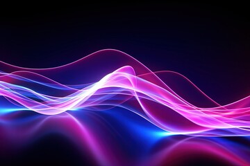 abstract futuristic background with pink blue glowing neon moving high speed wave lines and bokeh lights. Data transfer concept Fantastic wallpaper