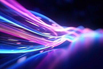 abstract futuristic background with pink blue glowing neon moving high speed wave lines and bokeh lights. Data transfer concept Fantastic wallpaper