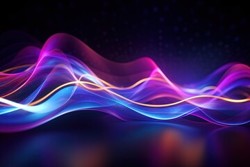 abstract futuristic background with pink blue glowing neon moving high speed wave lines and bokeh lights. Data transfer concept Fantastic wallpaper