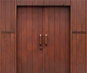 Fototapeta premium Old wooden door front view