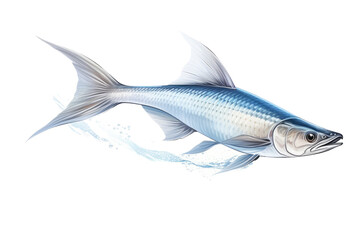 Sea fish isolated on transparent background , generative ai