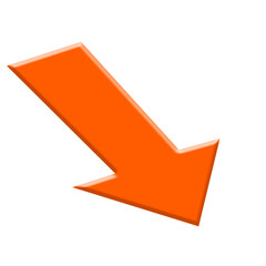 Curved arrow. Color flat ui for website. Top symbol for button isolated on white background. Vector illustration. Replaceable vector design.