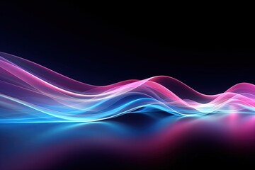 abstract futuristic background with pink blue glowing neon moving high speed wave lines and bokeh lights. Data transfer concept Fantastic wallpaper