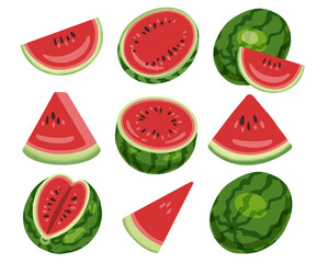 Cartoon Watermelon set