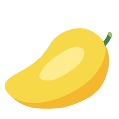 yellow mango half