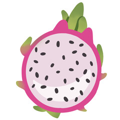 dragon fruit half
