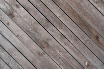 A wall of old, weathered boards with nails. Background texture.