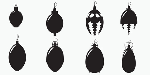 Black and white bomb silhouette vector collection