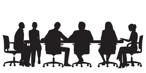 Important Business Meeting people black vector Design