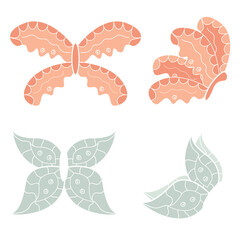 Fototapeta na wymiar pastel butterfly vector illustration design