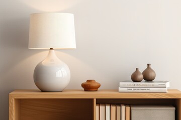 3D Stylish contemporary white table lamp