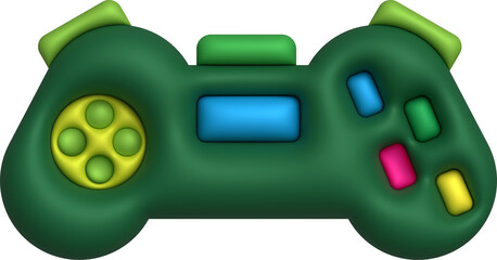 3d icon joystick gamepad game console or game controller Computer game. minimalist cartoon style