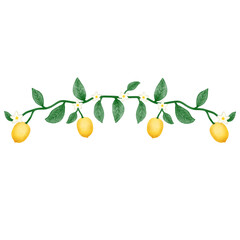 branch with yellow lemon