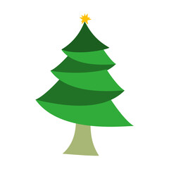 christmas tree isolated on white