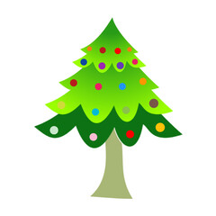 christmas tree isolated on white