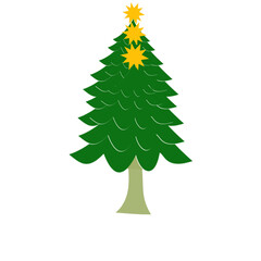 christmas tree isolated on white