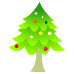 christmas tree isolated on white