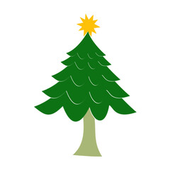 christmas tree isolated on white