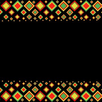 Abstract decorative multicolour Square on Black colour background