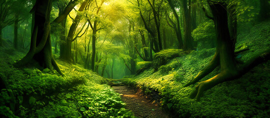 lush green forest hd forest clipart