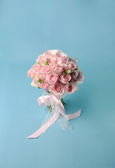 Isolated Wedding bouquet of Pink Roses