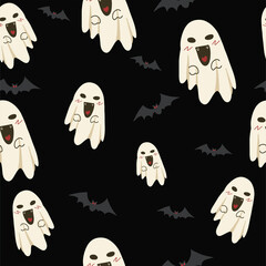 Seamless pattern simbol minmal halloween for background