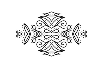 Fototapeta premium Beautiful black and white flower leaf art pattern of indonesian culture traditional batik texture 