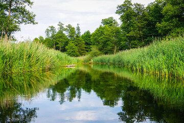 Krutynia river in Masuria in eastern Poland