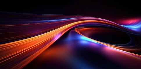 Wallpaper of some Futuristic Shapes on a Black Background