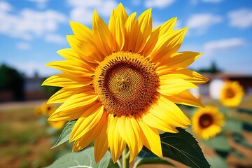 Sunflower of blue sky