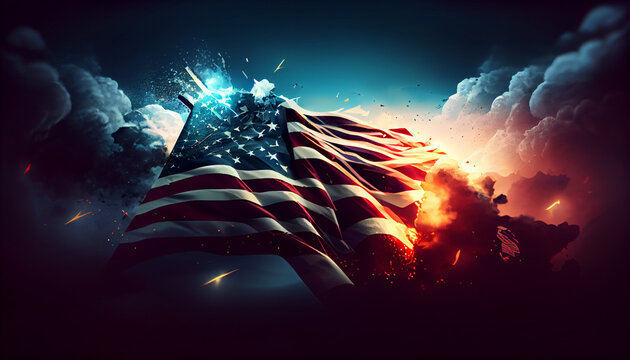 Labor day, Independence day background, Ai generated image