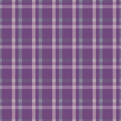 Gingham seamless pattern. purple background texture. Checked tweed plaid repeating wallpaper. Fabric design.