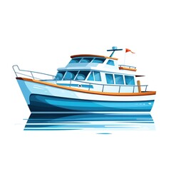 Naklejka na ściany i meble boat in illustration style