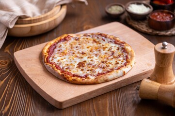Traditional Middle Eastern spiced flatbread manaqish, topped with cheese
