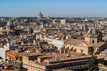 Fototapeta na wymiar Picturesque view of the beautiful Rome cityscape in Italy