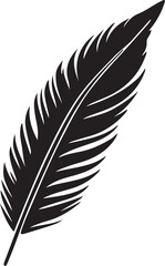 Vector design of a minimalistic feather with a white background