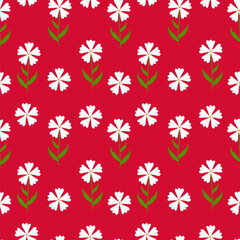 A set of seamless flower background. Vector graphics