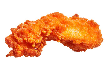  Delicious fried chicken over isolated white background